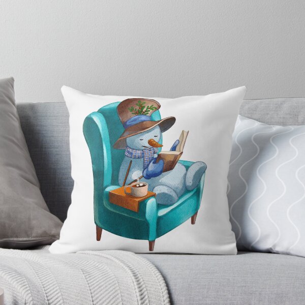 Item preview, Cozy Christmas Snowman Reading a Book in an Armchair – Winter Illustration designed and sold by Ms. Iryna.