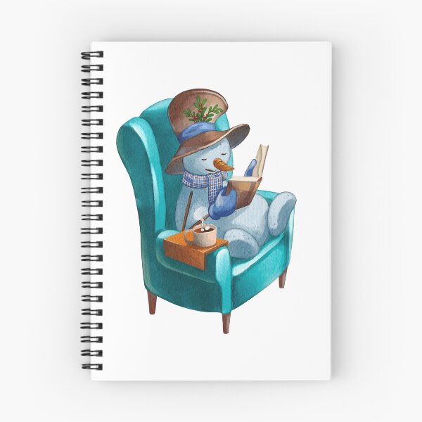 Item preview, Cozy Christmas Snowman Reading a Book in an Armchair – Winter Illustration designed and sold by Ms. Iryna.