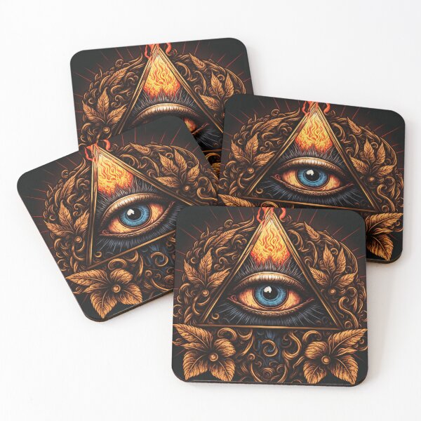 Item preview, Illuminati All-Seeing Eye - Mystic Fire Pyramid designed and sold by Ravendge.