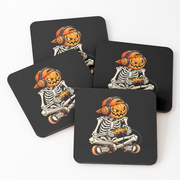 Item preview, Gamer Skeleton Pumpkin Head Halloween Fun designed and sold by Dmo3HarkoArt.