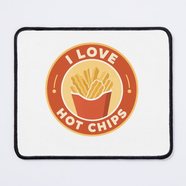 Item preview, I Love Hot Chips French Fry Lover Snack Foodie designed and sold by SkeletonsDanger.