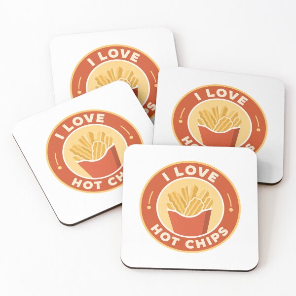 Item preview, I Love Hot Chips French Fry Lover Snack Foodie designed and sold by SkeletonsDanger.