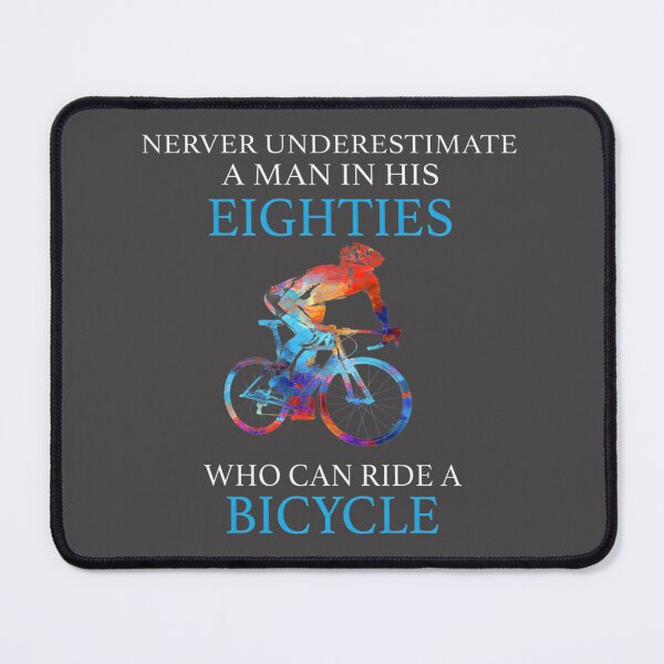 Item preview, Never Underestimate an Eighties Man Who Can Ride a Bicycle - Vintage Cycling Design designed and sold by Mohammad Alsaeed Ibrahim.