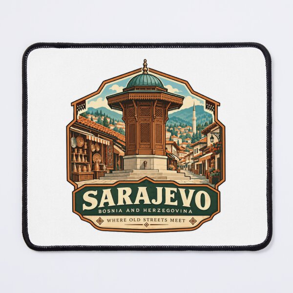 Item preview, Sarajevo Bosnia And Herzegovina Where Old Streets Meet European Travel Souvenir designed and sold by Star3NowForMe.