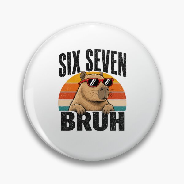 Item preview, Six Seven Bruh Capybara Meme Internet Culture Lover designed and sold by RetroMini2026.