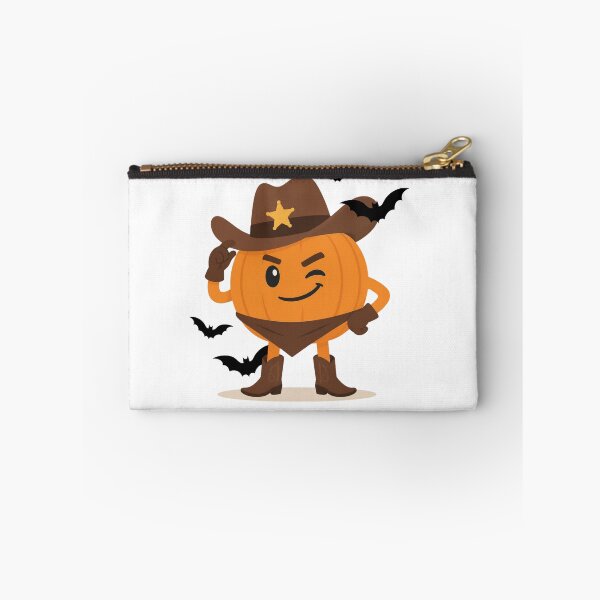 Item preview, Halloween Cowboy Pumpkin with Bats Spooky Western Design designed and sold by iamKRUK.