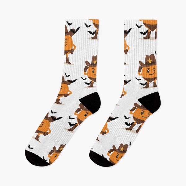 Item preview, Halloween Cowboy Pumpkin with Bats Spooky Western Design designed and sold by iamKRUK.