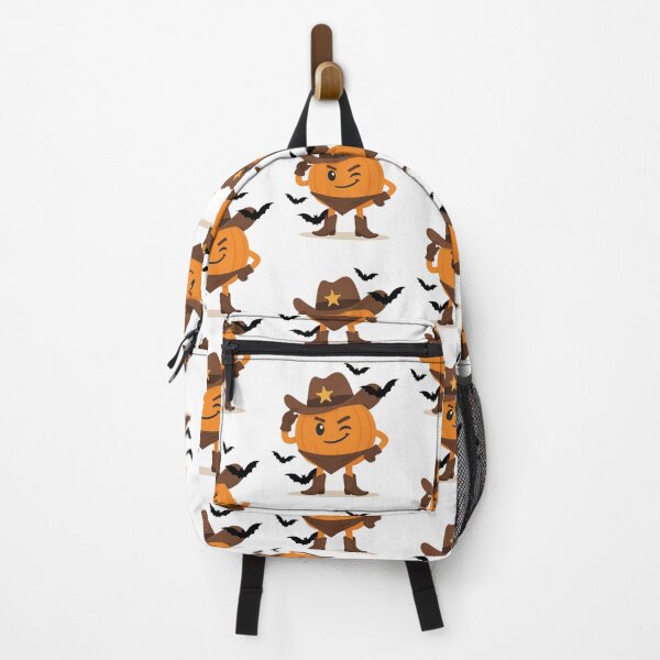 Item preview, Halloween Cowboy Pumpkin with Bats Spooky Western Design designed and sold by iamKRUK.