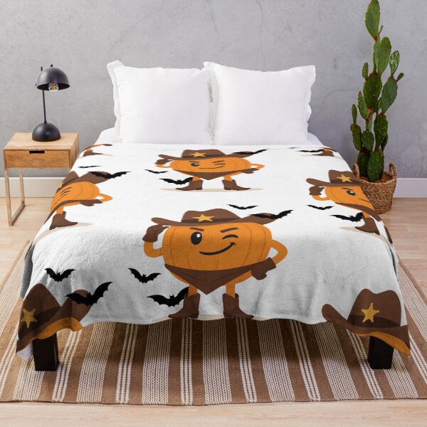 Item preview, Halloween Cowboy Pumpkin with Bats Spooky Western Design designed and sold by iamKRUK.