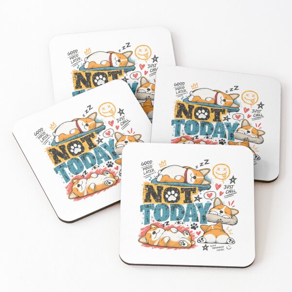 Item preview, Not Today Corgi Lazy Dog Lover Mood designed and sold by RetroMini2026.