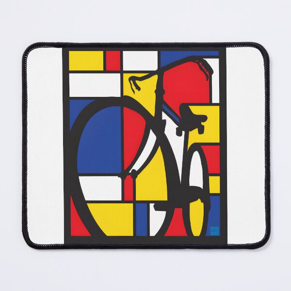 Item preview, Mondrian Style Bicycle Art with Geometric Color Blocks designed and sold by Mohammad Alsaeed Ibrahim.