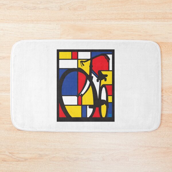Item preview, Mondrian Style Bicycle Art with Geometric Color Blocks designed and sold by Mohammad Alsaeed Ibrahim.
