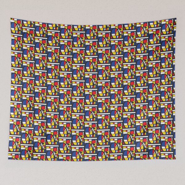 Item preview, Mondrian Style Bicycle Art with Geometric Color Blocks designed and sold by Mohammad Alsaeed Ibrahim.