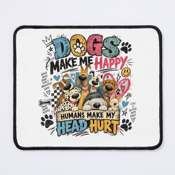 Item preview, Dogs Make Me Happy Humans Make My Head Hurt Dog Lover Pet Parent designed and sold by RetroMini2026.