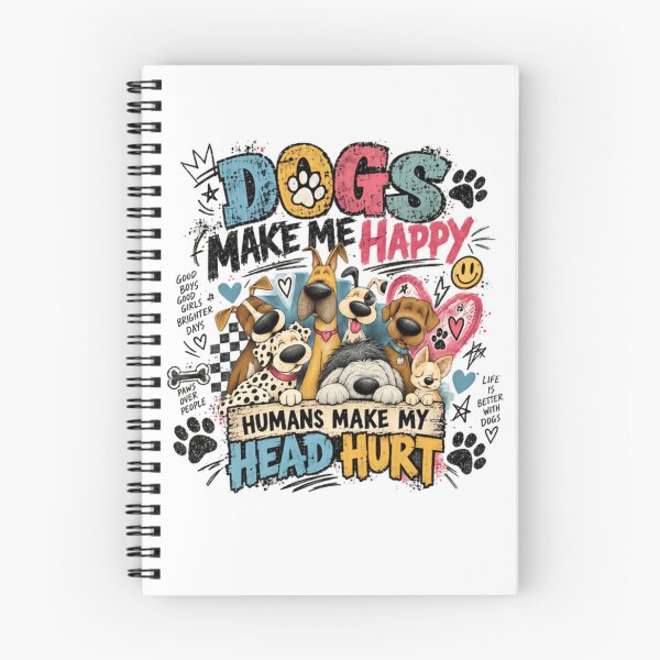 Item preview, Dogs Make Me Happy Humans Make My Head Hurt Dog Lover Pet Parent designed and sold by RetroMini2026.