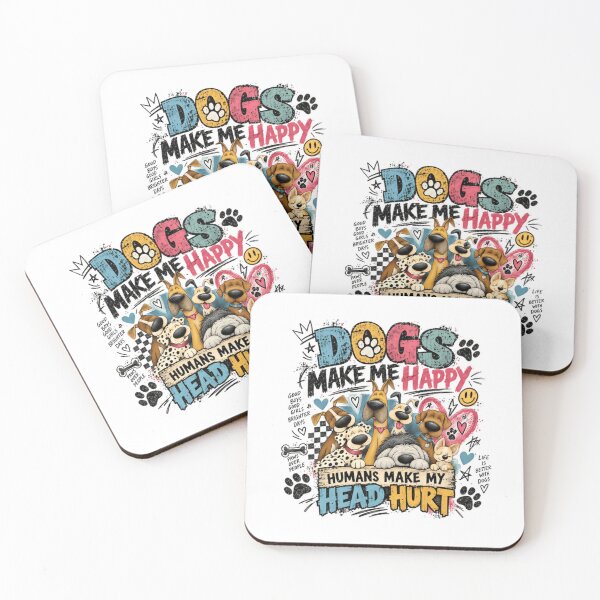 Item preview, Dogs Make Me Happy Humans Make My Head Hurt Dog Lover Pet Parent designed and sold by RetroMini2026.