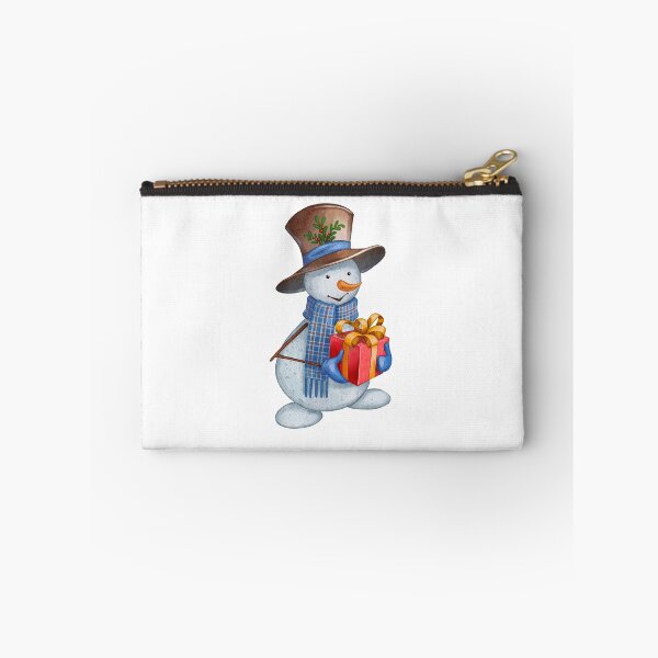 Item preview, Christmas Snowman Holding a Gift Box – Winter Holiday Illustration designed and sold by Ms. Iryna.