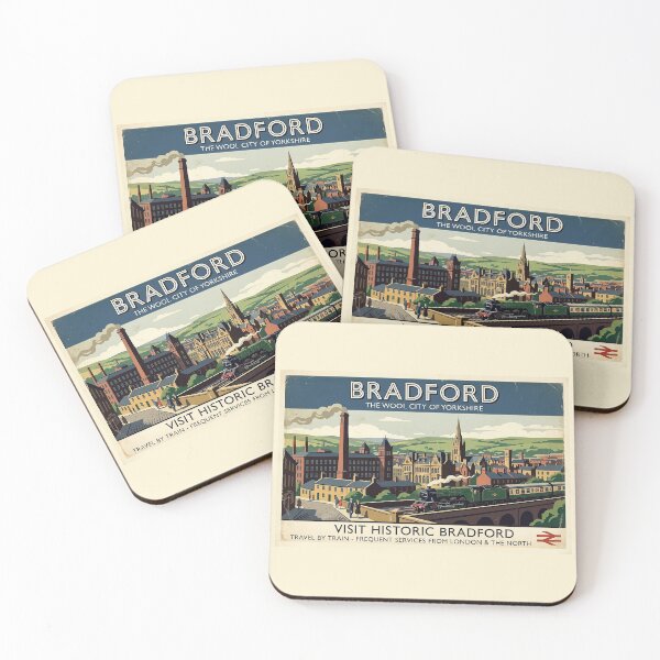 Item preview, Bradford - The Wool City Vintage Poster designed and sold by ArtworkNorth.
