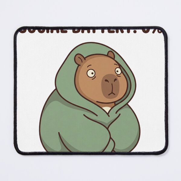Item preview, Social Battery 0% Capybara - Funny Introvert Art designed and sold by Sleonheart.