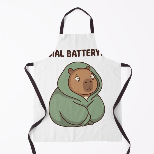 Item preview, Social Battery 0% Capybara - Funny Introvert Art designed and sold by Sleonheart.