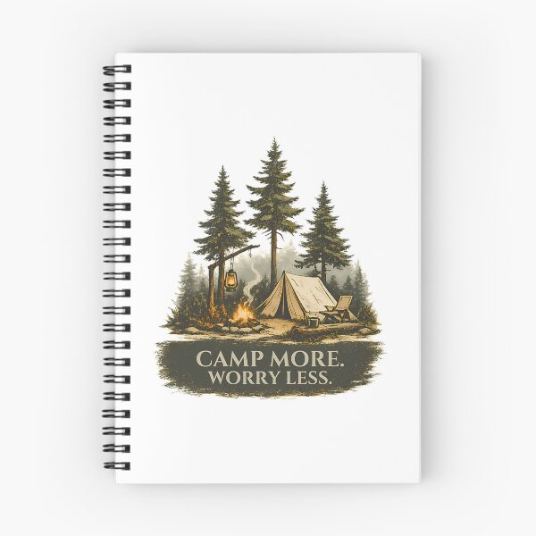 Item preview, Camp More Worry Less Camping Shirt designed and sold by ForRealSerial.