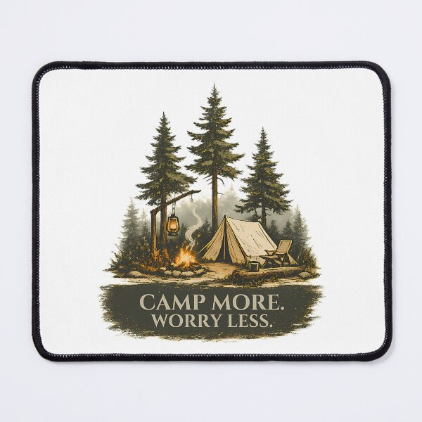 Item preview, Camp More Worry Less Camping Shirt designed and sold by ForRealSerial.