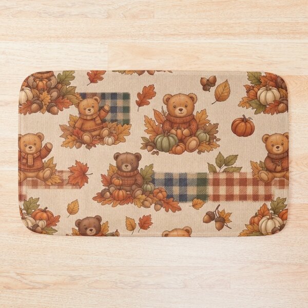 Item preview, Autumn Teddy Bear Pattern / Fall Pumpkin Aesthetic / Thanksgiving Best Selling / Fall Decors / Decorations/ Pillow Cases, Blankets , Socks Phone Case Mug designed and sold by TeenLake.