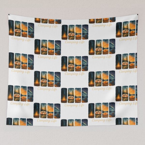 Item preview, Camping Life Watercolor Adventure designed and sold by ForRealSerial.