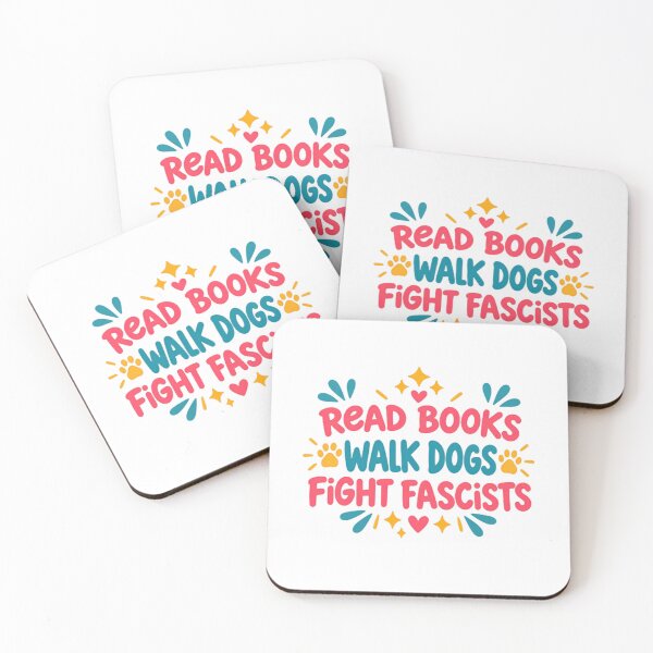 Item preview, Read Books Walk Dogs Fight Fascists Book Lover Dog Owner Activist Anti Fascist designed and sold by RetroMini2026.