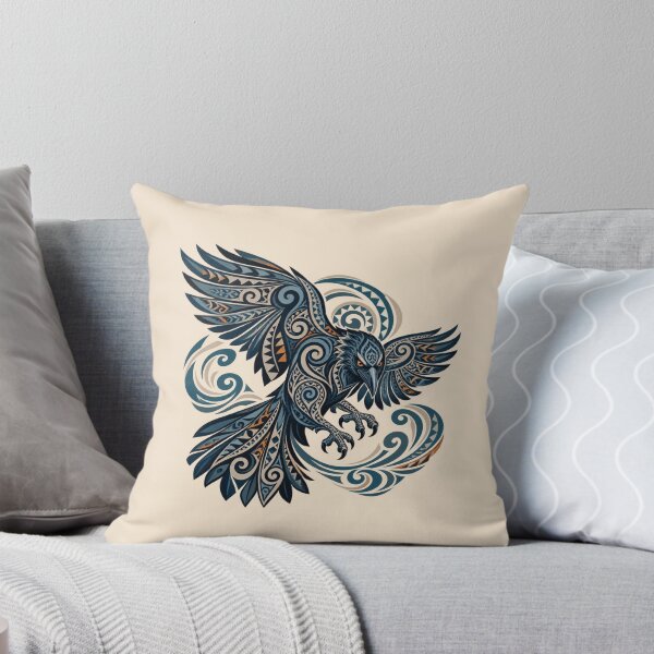Item preview, Ornamental Tribal Raven – Dark Bold Graphic Print designed and sold by SilentPowerArt.