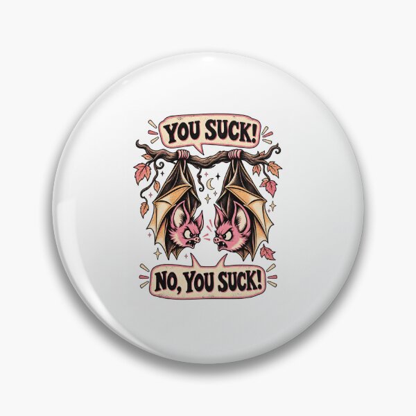Item preview, Funny You Suck Bat Pun Retro Cartoon Halloween Bats Design designed and sold by SmithOscarShop.