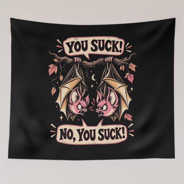 Item preview, Funny You Suck Bat Pun Retro Cartoon Halloween Bats Design designed and sold by SmithOscarShop.
