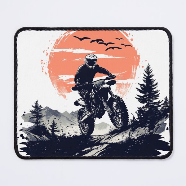 Item preview, Vintage Motocross Sunset Rider - Off-Road Dirt Bike Graphic Tee designed and sold by CreativeNest Prints.