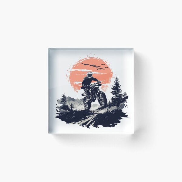Item preview, Vintage Motocross Sunset Rider - Off-Road Dirt Bike Graphic Tee designed and sold by CreativeNest Prints.