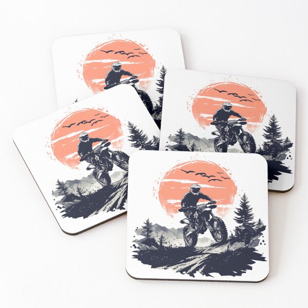 Item preview, Vintage Motocross Sunset Rider - Off-Road Dirt Bike Graphic Tee designed and sold by CreativeNest Prints.