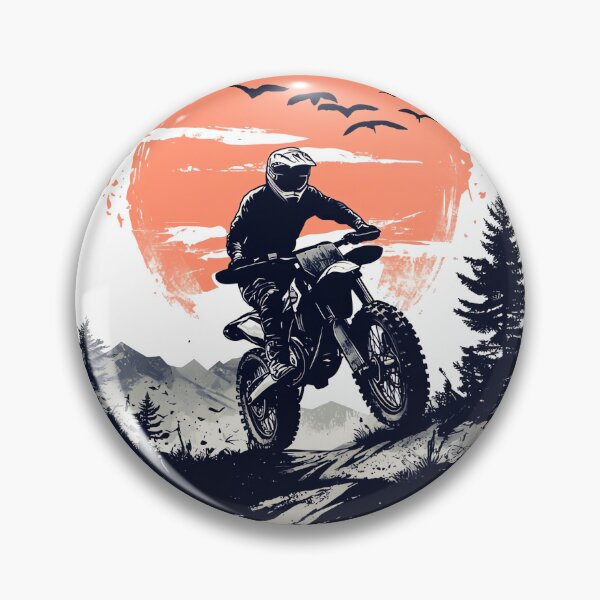 Item preview, Vintage Motocross Sunset Rider - Off-Road Dirt Bike Graphic Tee designed and sold by CreativeNest Prints.