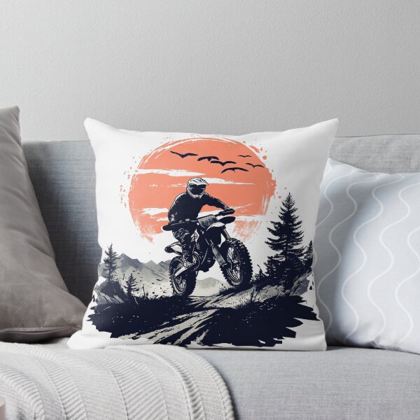 Item preview, Vintage Motocross Sunset Rider - Off-Road Dirt Bike Graphic Tee designed and sold by CreativeNest Prints.