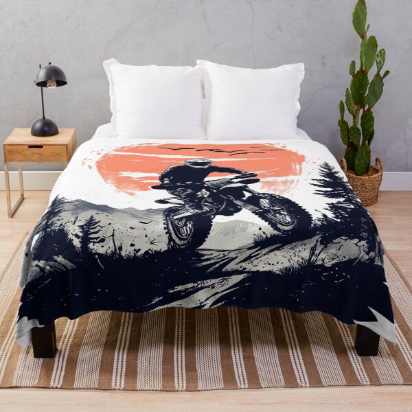 Item preview, Vintage Motocross Sunset Rider - Off-Road Dirt Bike Graphic Tee designed and sold by CreativeNest Prints.