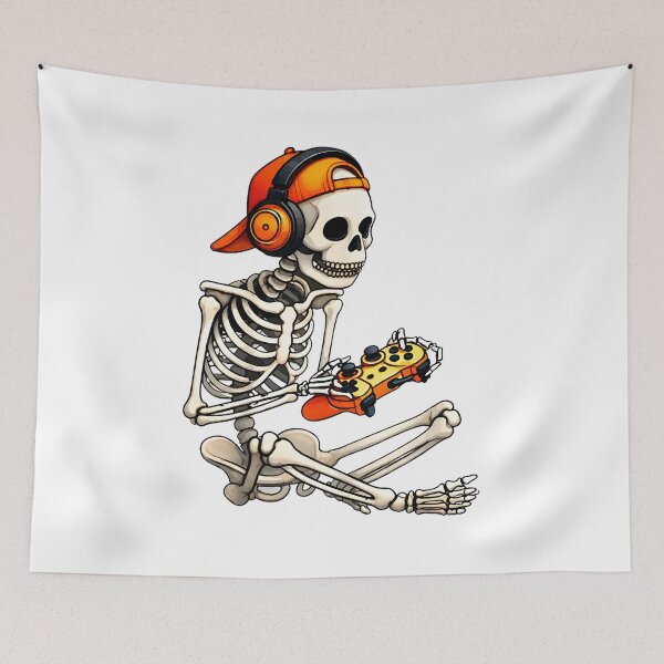 Item preview, Skeleton Gamer Headphones Cap Controller Art designed and sold by Dmo3HarkoArt.