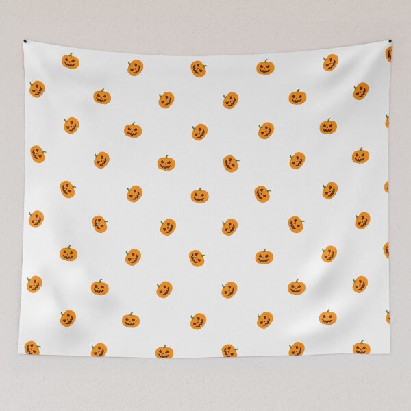 Item preview, Spooky Jack O Lantern Halloween Pumpkin Pattern designed and sold by Ceylo Art.