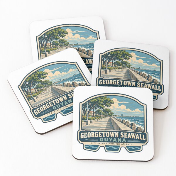 Item preview, Georgetown Seawall Guyana City Paths Along The Atlantic Travel Landmark Souvenir designed and sold by Star3NowForMe.