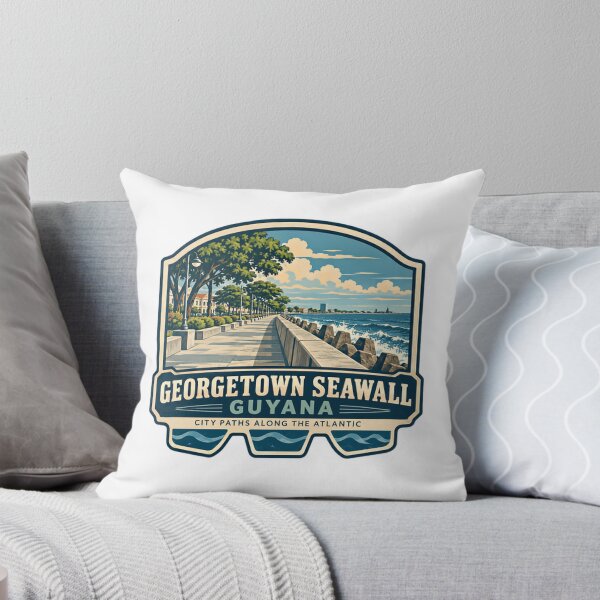 Item preview, Georgetown Seawall Guyana City Paths Along The Atlantic Travel Landmark Souvenir designed and sold by Star3NowForMe.