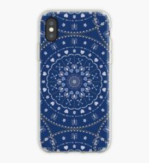 Blaue weiße Mandalas iPhone-Hülle & Cover