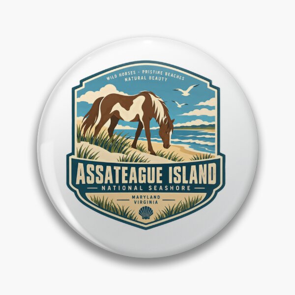 Item preview, Assateague Island National Seashore Wild Horses Pristine Beaches Natural Beauty Maryland Virginia designed and sold by Simsimah26Parks.