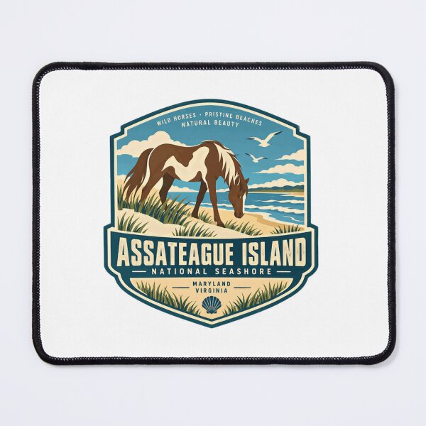 Item preview, Assateague Island National Seashore Wild Horses Pristine Beaches Natural Beauty Maryland Virginia designed and sold by Simsimah26Parks.