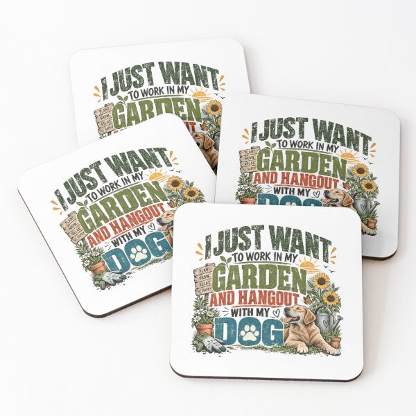 Item preview, I Just Want To Work In My Garden And Hangout With My Dog Gardening Pet Owner Hobbyist designed and sold by RetroMini2026.