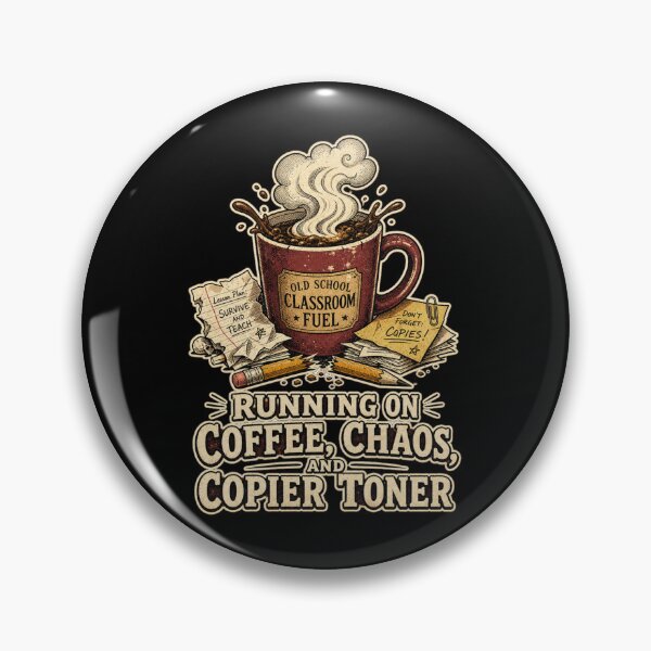 Item preview, Running On Coffee Chaos And Copier Toner Shirt, Funny Teacher T-Shirt, Teacher Appreciation Tee, Funny Teacher Gift Shirt, Vintage Classroom Humor Graphic designed and sold by TshirtsLabs.