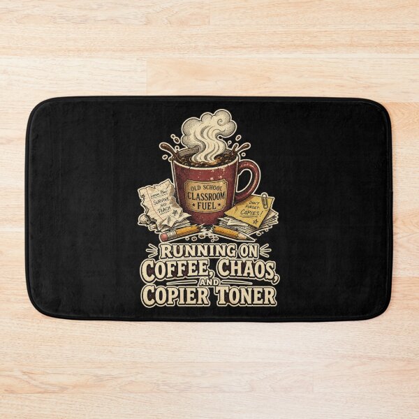 Item preview, Running On Coffee Chaos And Copier Toner Shirt, Funny Teacher T-Shirt, Teacher Appreciation Tee, Funny Teacher Gift Shirt, Vintage Classroom Humor Graphic designed and sold by TshirtsLabs.