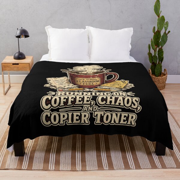 Item preview, Running On Coffee Chaos And Copier Toner Shirt, Funny Teacher T-Shirt, Teacher Appreciation Tee, Funny Teacher Gift Shirt, Vintage Classroom Humor Graphic designed and sold by TshirtsLabs.