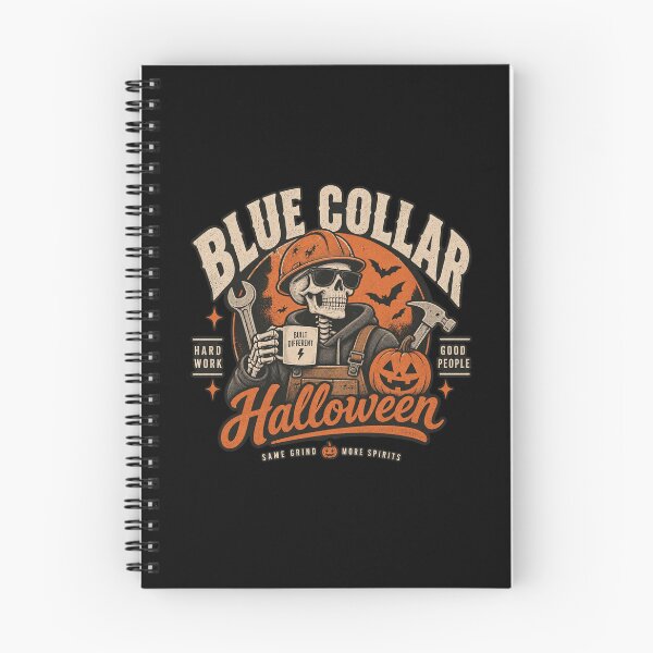 Item preview, Blue Collar Halloween Skeleton – Funny Hard Work Spooky Season Design designed and sold by 1DreamerShop.